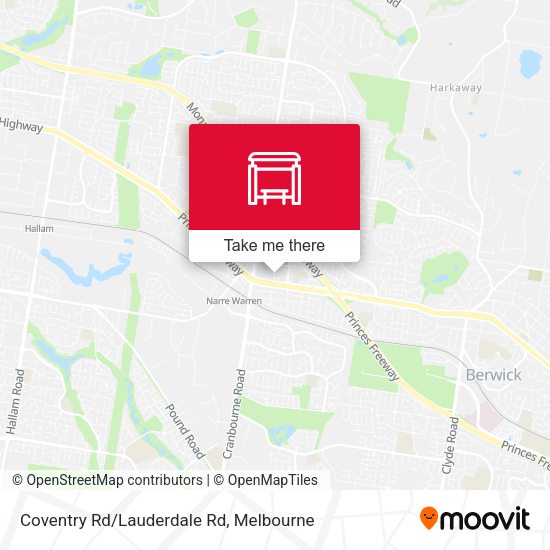 Coventry Rd/Lauderdale Rd map