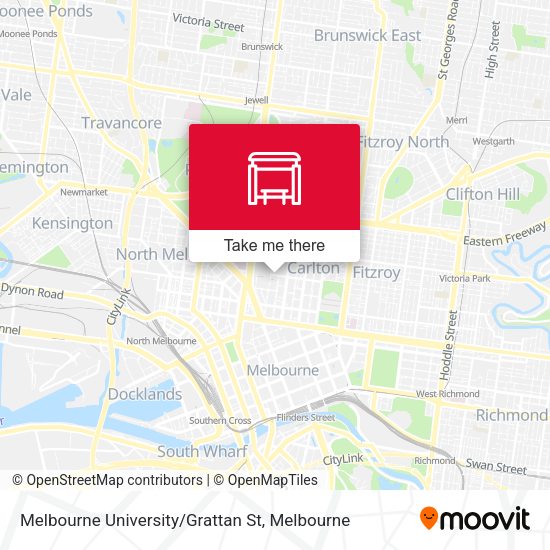 Melbourne University / Grattan St map
