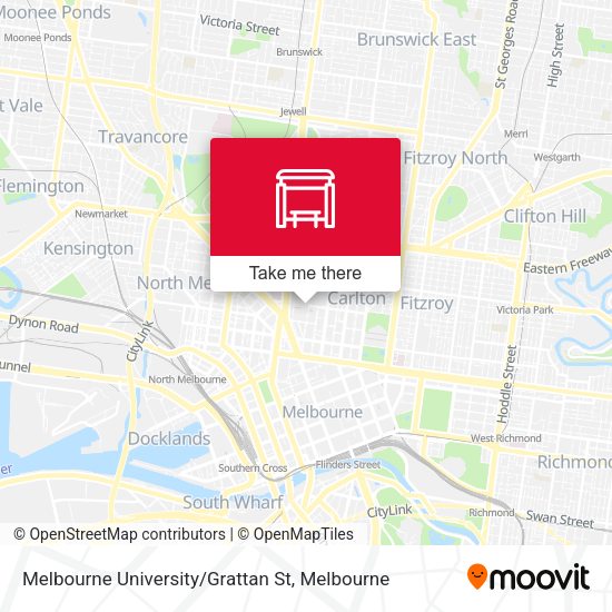 Melbourne University / Grattan St map