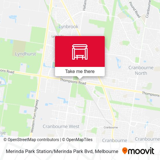 Merinda Park Station / Merinda Park Bvd map