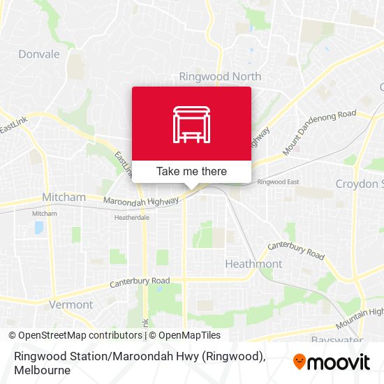 Mapa Ringwood Station / Maroondah Hwy