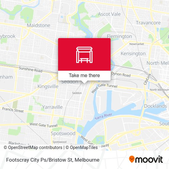 Footscray City Ps/Bristow St map