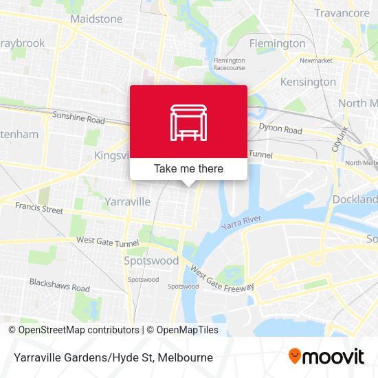 Yarraville Gardens/Hyde St map