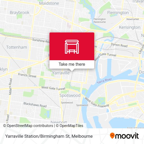 Yarraville Station / Birmingham St map