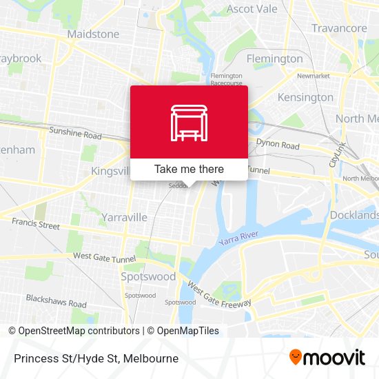 Princess St/Hyde St map