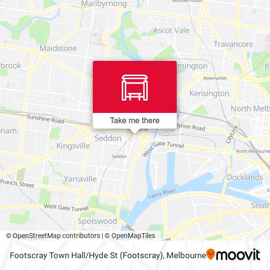 Footscray Town Hall / Hyde St map