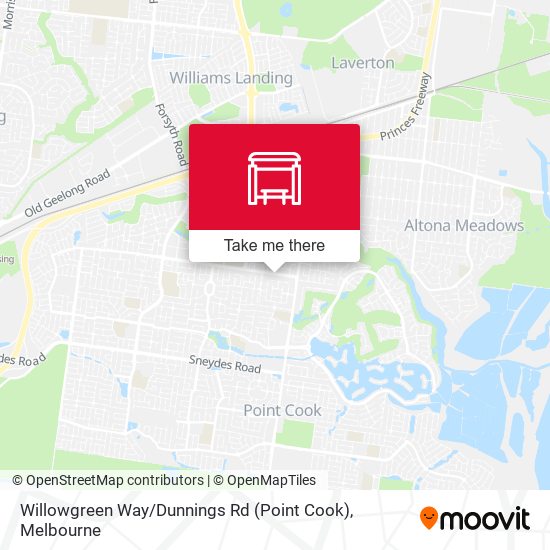 Mapa Willowgreen Way / Dunnings Rd (Point Cook)