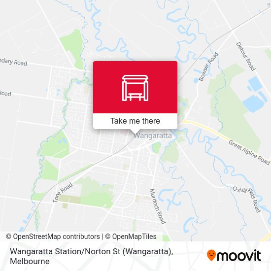 Mapa Wangaratta Railway Station