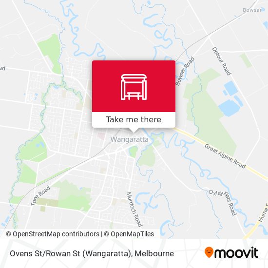 Ovens St/Rowan St (Wangaratta) map