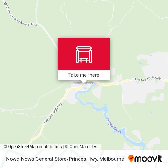 Nowa Nowa General Store / Princes Hwy map