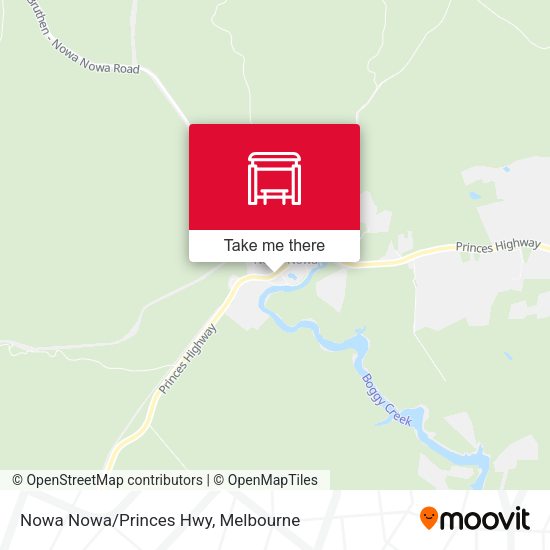 Nowa Nowa/Princes Hwy map
