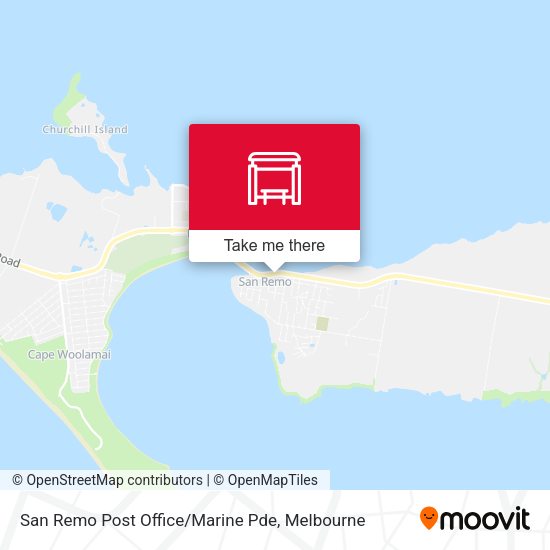 San Remo Post Office / Marine Pde map
