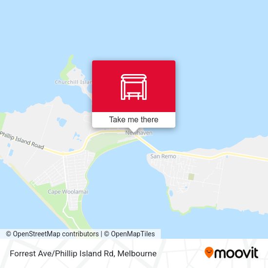 Forrest Ave/Phillip Island Rd map