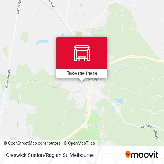Creswick Station/Raglan St map