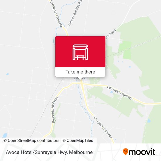 Avoca Hotel/Sunraysia Hwy map