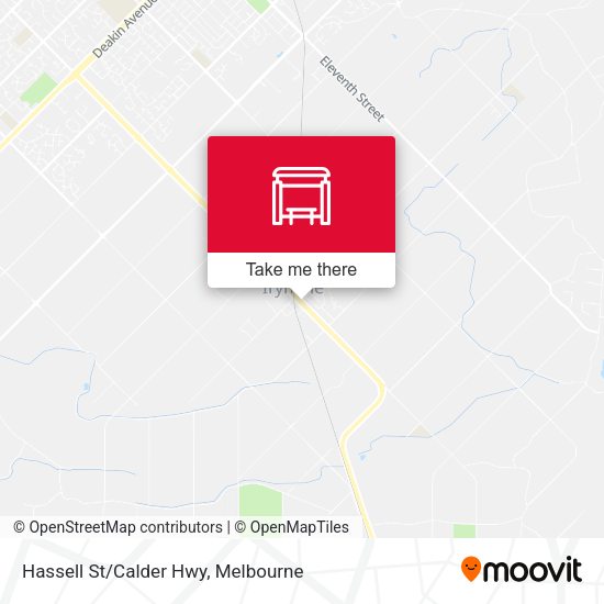 Hassell St/Calder Hwy map