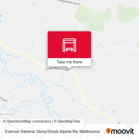 Mapa Everton General Store / Great Alpine Rd