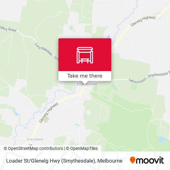 Loader St / Glenelg Hwy (Smythesdale) map