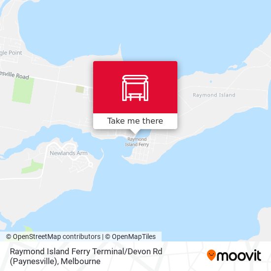 Mapa Raymond Island Ferry Terminal / Devon Rd (Paynesville)