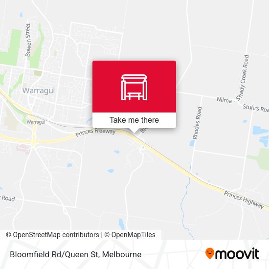 Bloomfield Rd/Queen St map