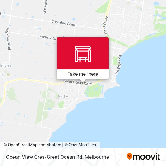 Ocean View Cres/Great Ocean Rd map