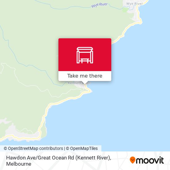 Hawdon Ave / Great Ocean Rd (Kennett River) map