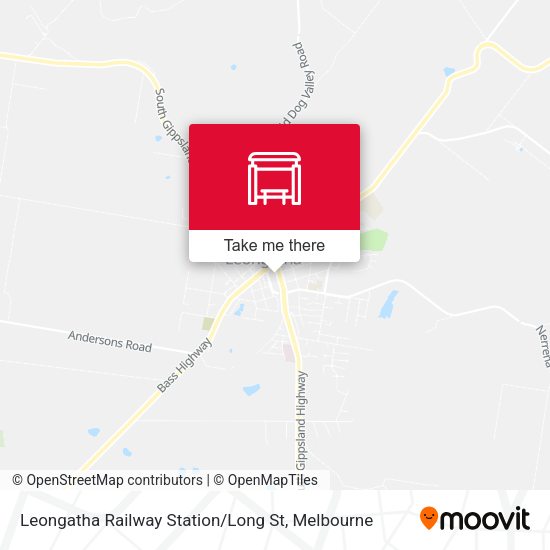 Leongatha Railway Station / Long St map