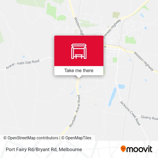 Port Fairy Rd/Bryant Rd map