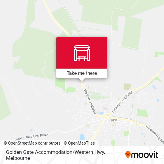 Golden Gate Accommodation / Western Hwy map