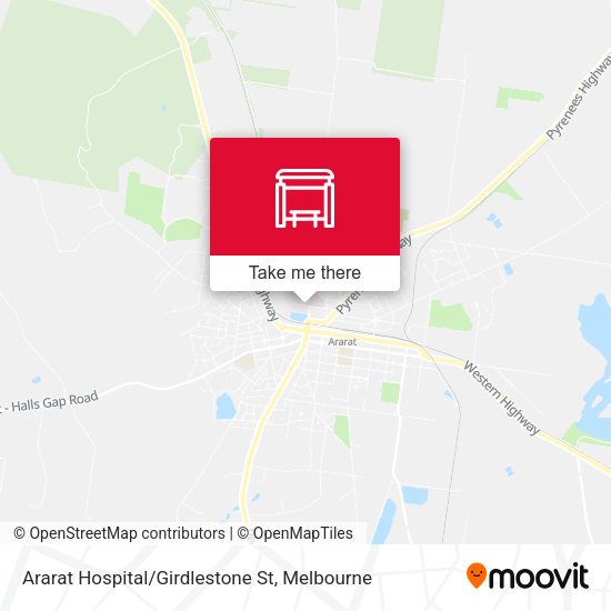 Ararat Hospital/Girdlestone St map
