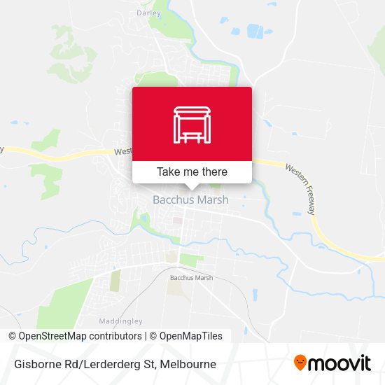 Gisborne Rd/Lerderderg St map