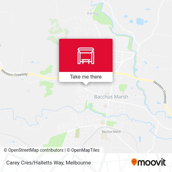 Carey Cres/Halletts Way map