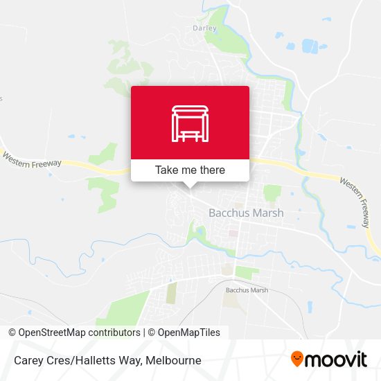Carey Cres/Halletts Way map