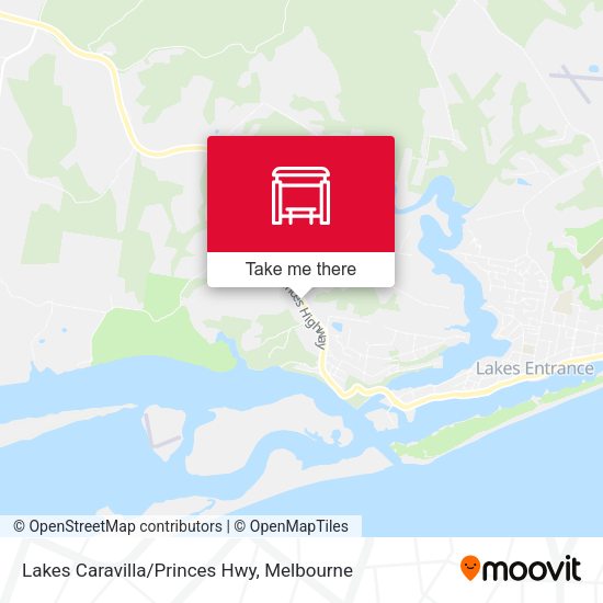 Lakes Caravilla/Princes Hwy map