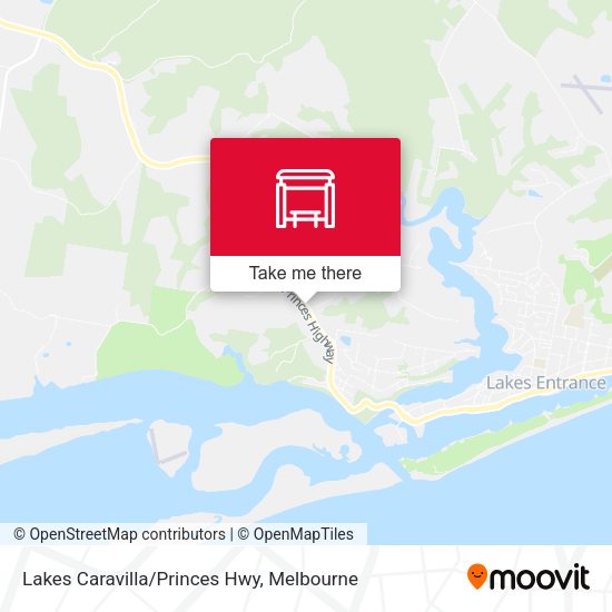Lakes Caravilla/Princes Hwy map