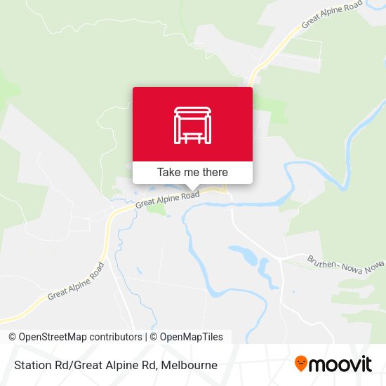 Station Rd/Great Alpine Rd map