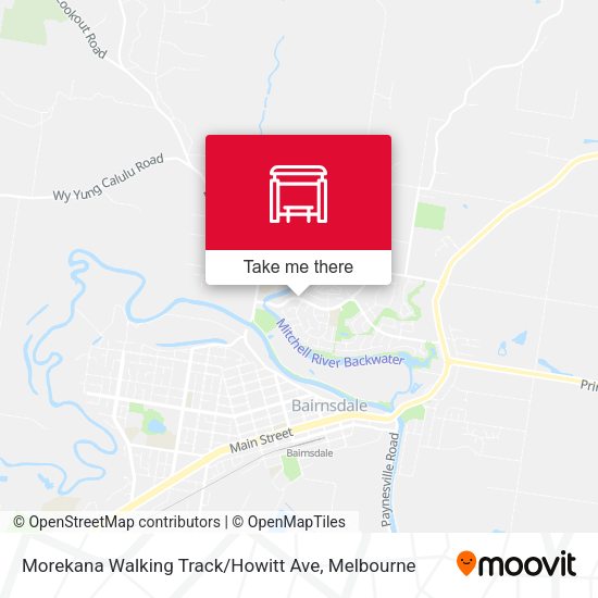 Morekana Walking Track / Howitt Ave map