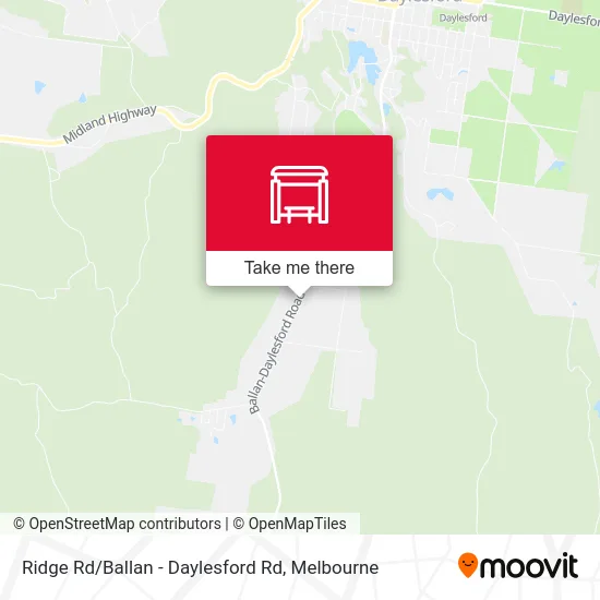 Mapa Ridge Rd / Ballan - Daylesford Rd