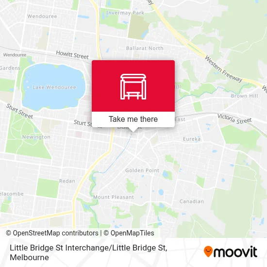 Mapa Little Bridge St Interchange / Little Bridge St