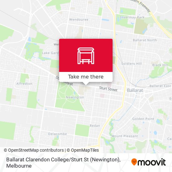 Ballarat Clarendon College / Sturt St (Newington) map