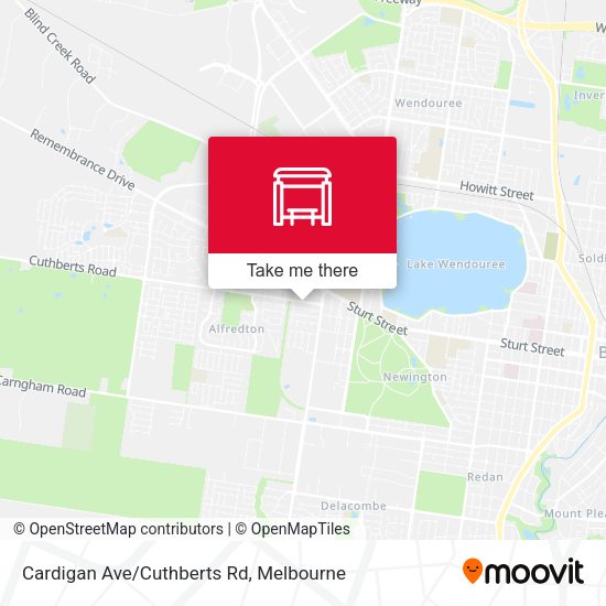 Cardigan Ave/Cuthberts Rd map