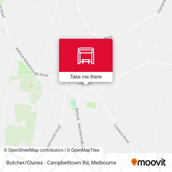 Butcher / Clunes - Campbelltown Rd map