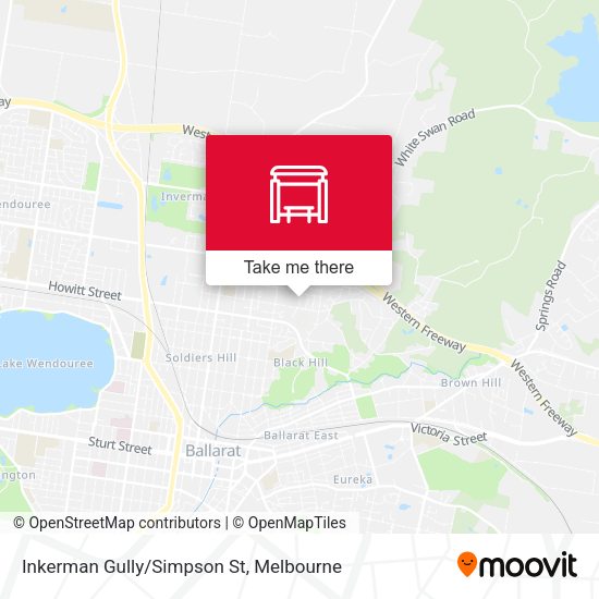 Inkerman Gully/Simpson St map