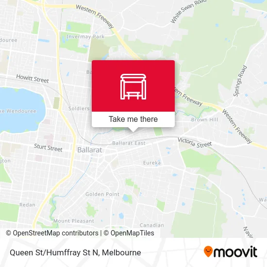 Mapa Queen St/Humffray St N