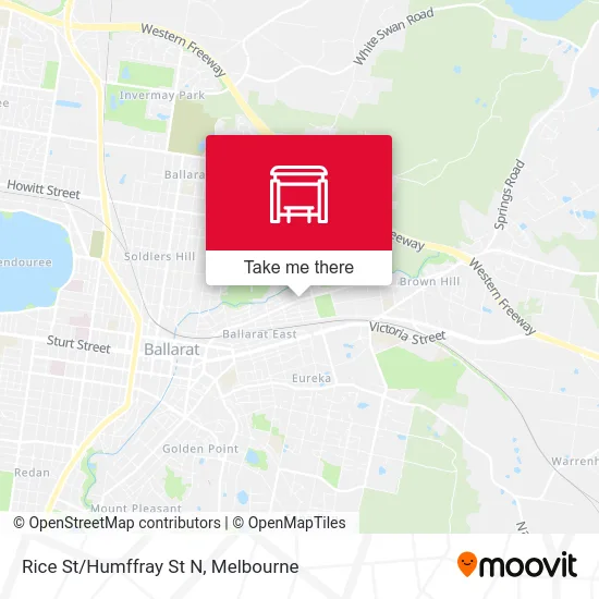 Mapa Rice St/Humffray St N