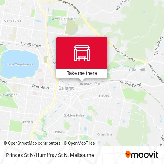 Mapa Princes St N/Humffray St N