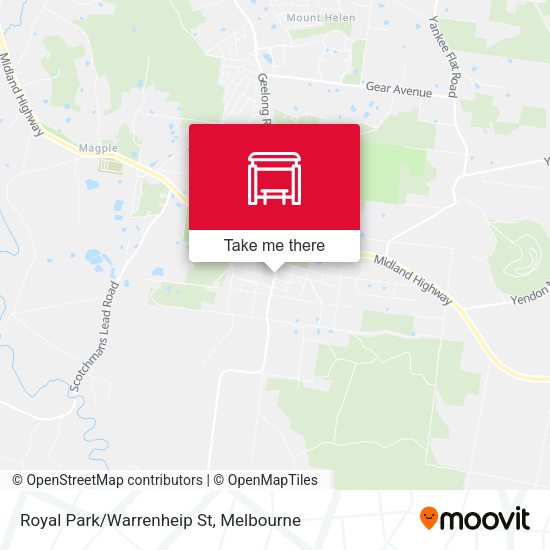 Royal Park/Warrenheip St map
