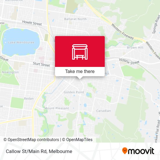 Callow St/Main Rd map