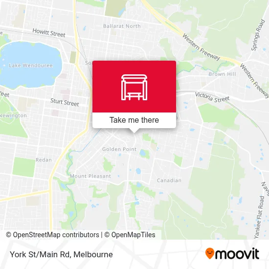 Mapa York St/Main Rd