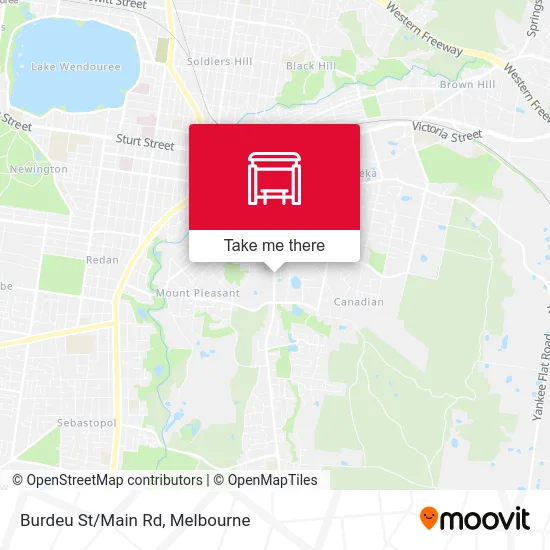 Mapa Burdeu St/Main Rd